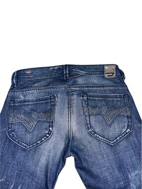 Fits 30x33 DIESEL Zathan 73J 0073J Distressed Denim Jeans Archive Grail 90s Y2K